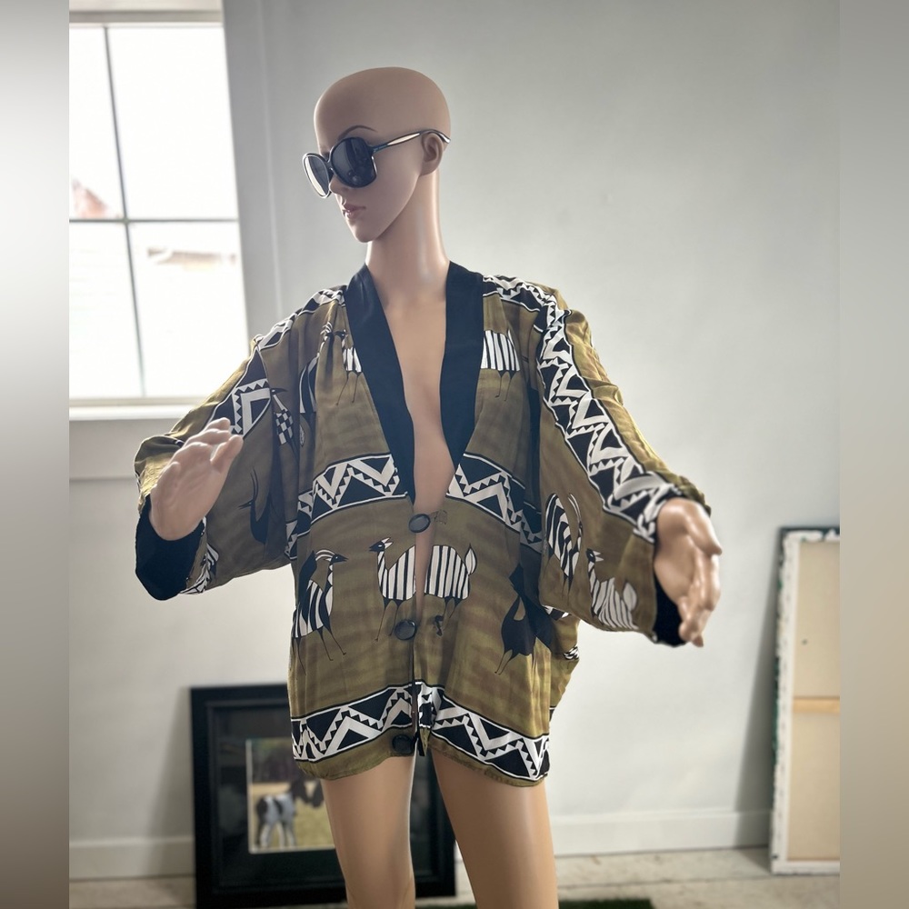 Reversible, Jacket, Throw, Cover, Button Front,Tribal, Africana, Wrap, Cape,
